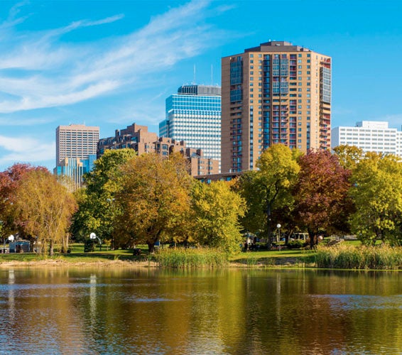Lake in Loring Park during autumn